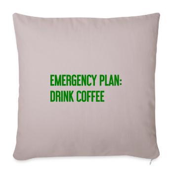 Coffee Contingency Plan - Sofa pillowcase 17,3'' x 17,3'' (45 x 45 cm) - light taupe - Front