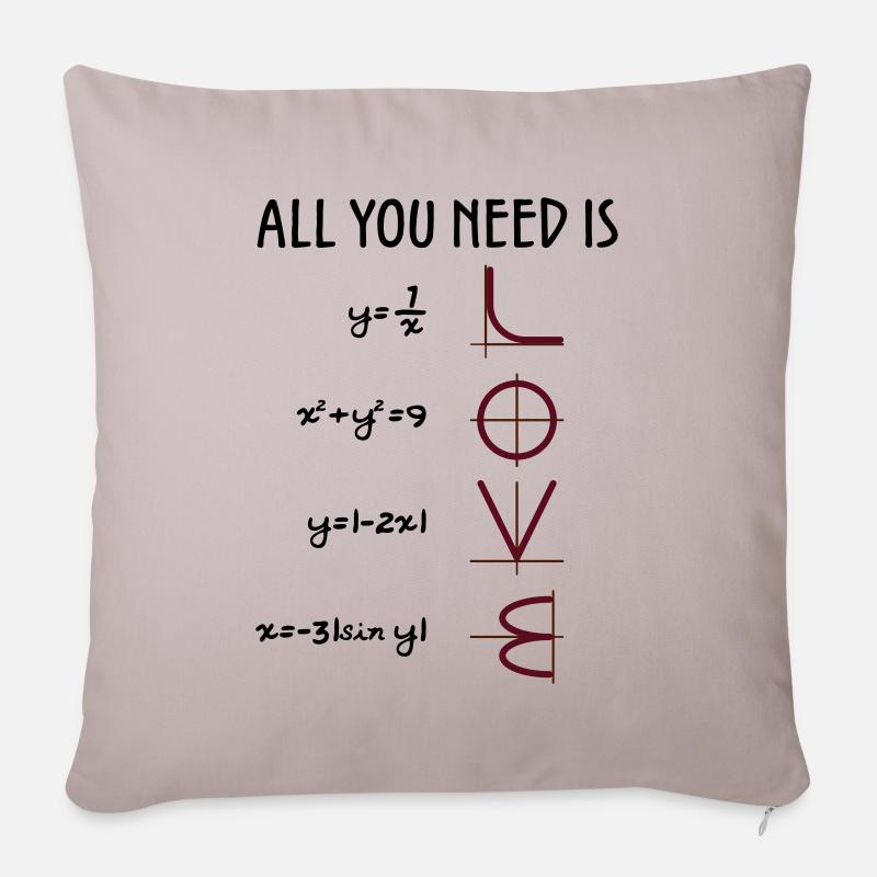 All you need is Love (Equations) Geschenk - Sofakissenbezug 45 x 45 cm - helles Taupe