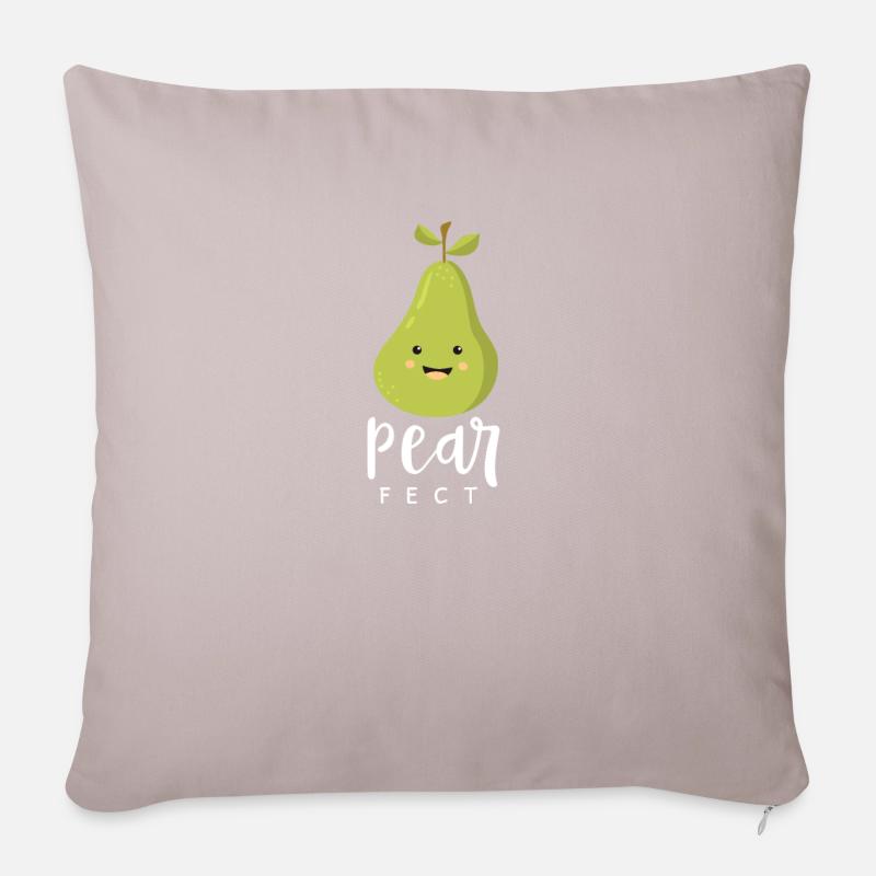 Vegetarier Birne Perfekt Pearfect Lustig Geschenk - Sofakissenbezug 45 x 45 cm - helles Taupe