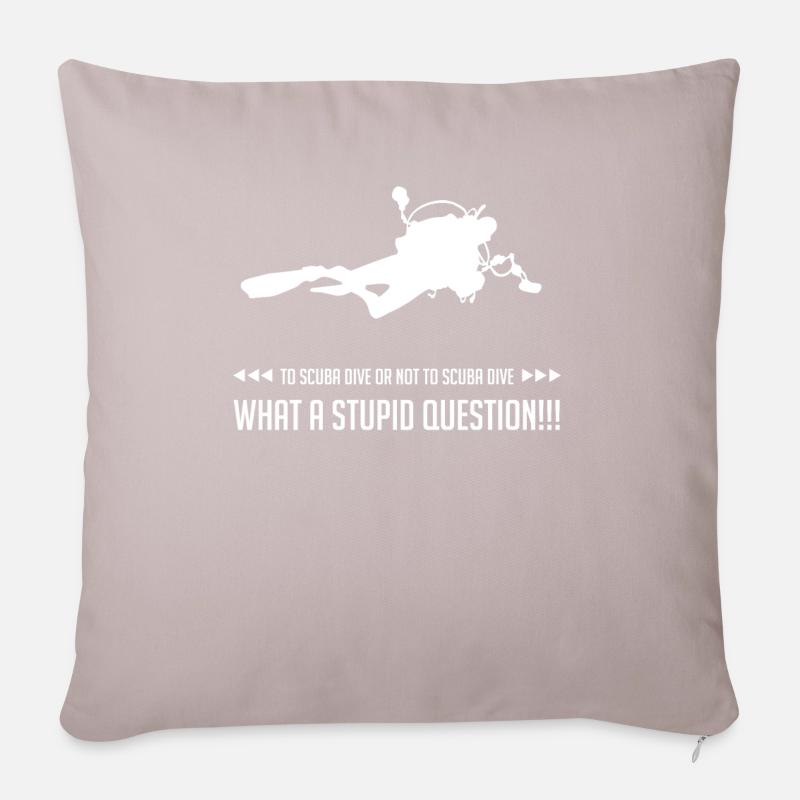 Plongée - Plongée - Plongée sous-marine - Drôle - Housse de coussin décorative 45 x 45 cm - taupe clair