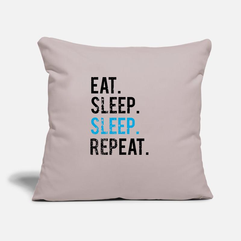 EATING SLEEPING SLEEPING - REPEATING Sofa pillowcase 17,3'' x 17,3'' (45 x 45 cm)