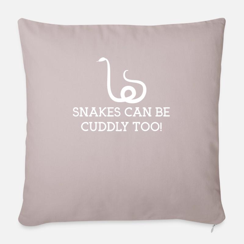 Snakes - Snake - Snake Holder - Funny - Sofa pillowcase 17,3'' x 17,3'' (45 x 45 cm) - light taupe