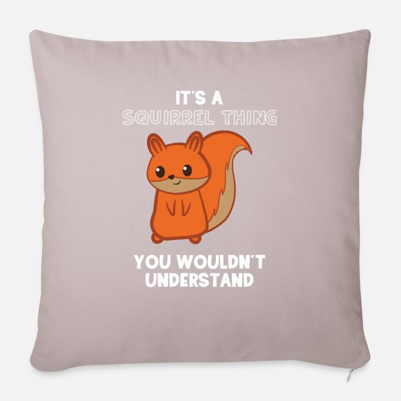 Squirrel - squirrel fan - squirrel - Sofa pillowcase 17,3'' x 17,3'' (45 x 45 cm) - light taupe