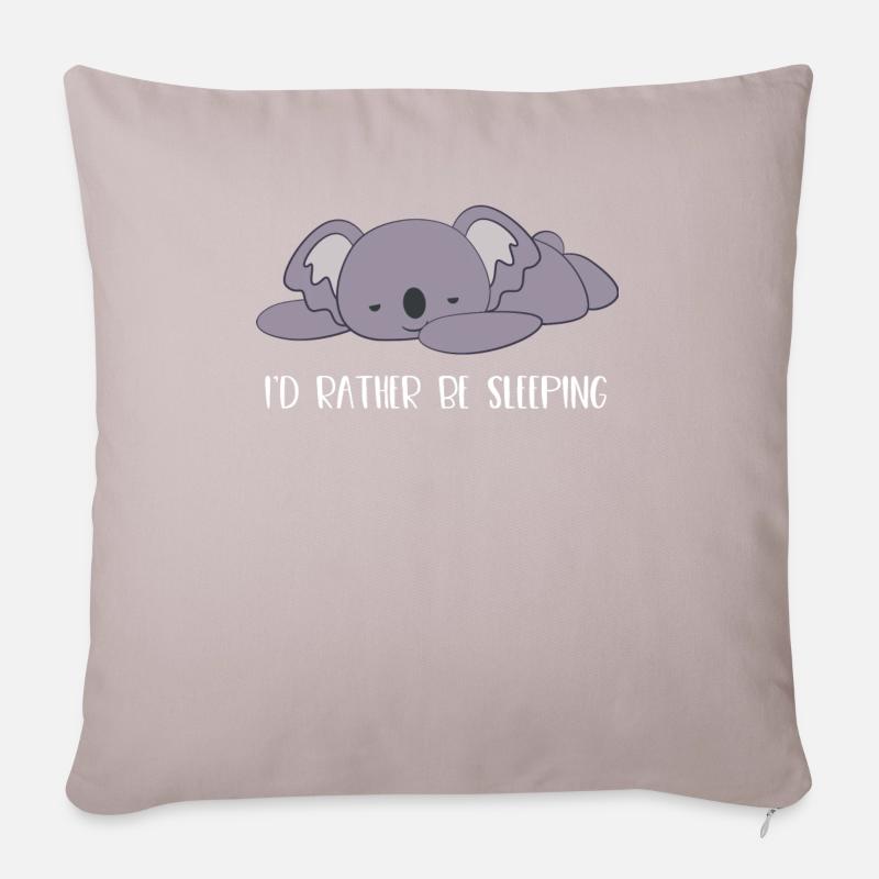 Koala - Koalas - Koala T-Shirt - Dormir - Housse de coussin décorative 45 x 45 cm - taupe clair
