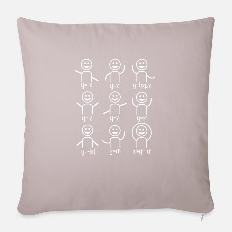Professeur de maths algèbre danse maths - Housse de coussin décorative 45 x 45 cm - taupe clair