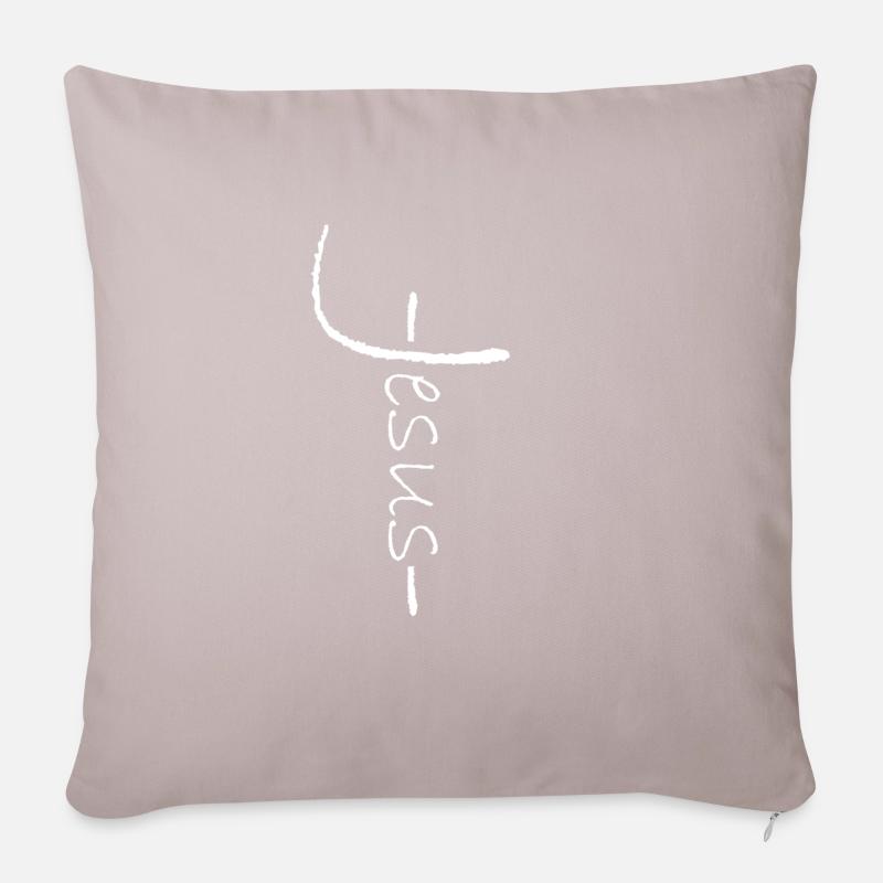 Jesus - Sofakissenbezug 45 x 45 cm - helles Taupe