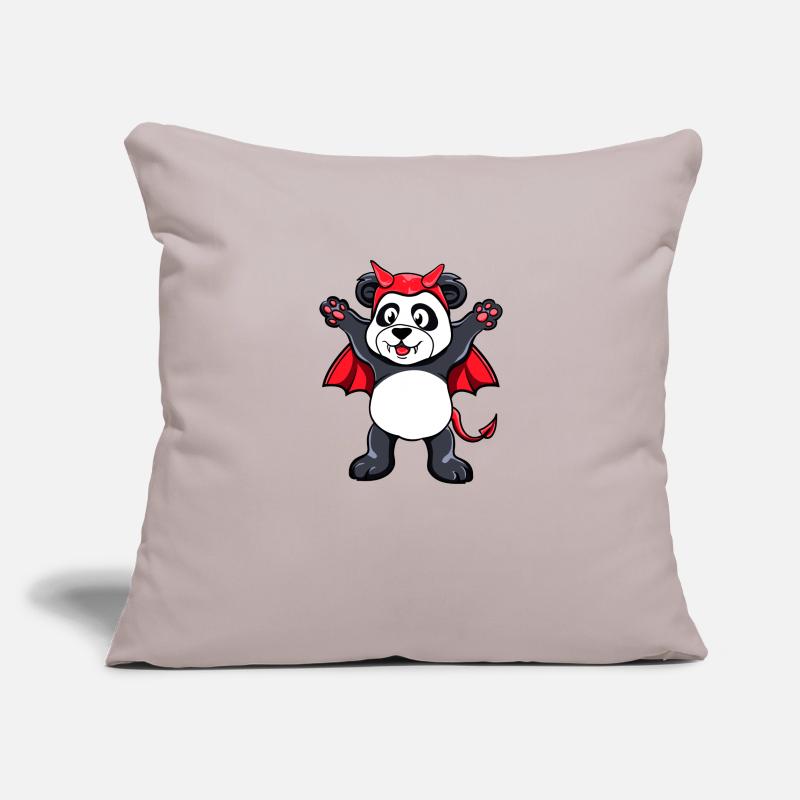Halloween Panda Devil Evil Funny Devil evil Sofa pillowcase 17,3'' x 17,3'' (45 x 45 cm)