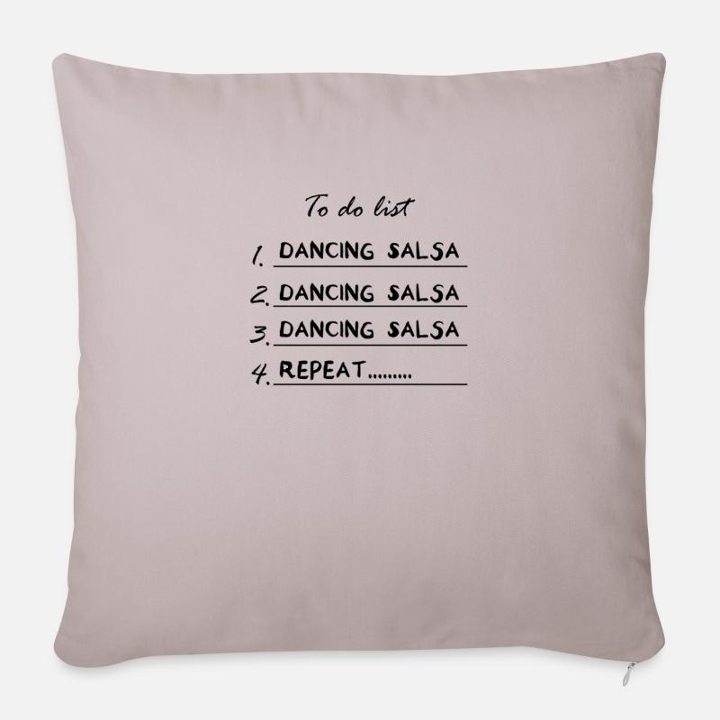 To do list dancing salsa - Sofakissenbezug 45 x 45 cm - helles Taupe