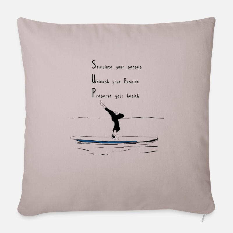 SUP Yoga - Sofakissenbezug 45 x 45 cm - helles Taupe