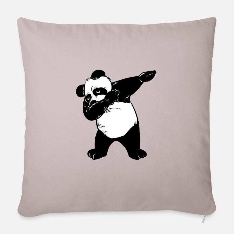 Panda - Sofakissenbezug 45 x 45 cm - helles Taupe