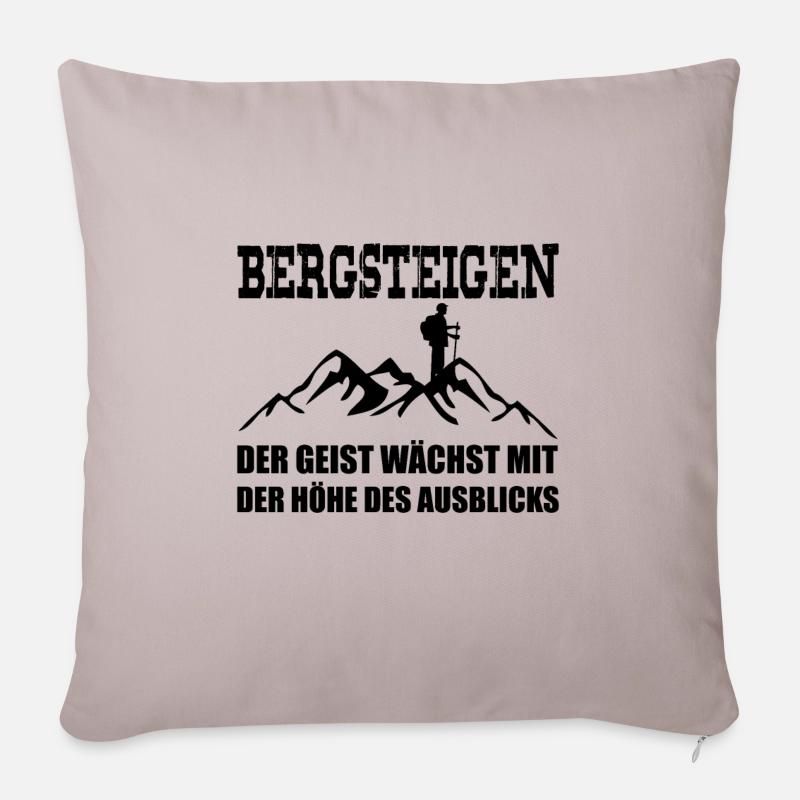 Bergsteiger - Sofakissenbezug 45 x 45 cm - helles Taupe