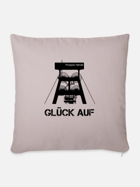 Zeche Prosper-Haniel Glück Auf - Sofakissenbezug 45 x 45 cm - helles Taupe