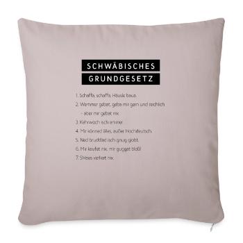 Schwäbisches Grundgesetz - Sofakissenbezug 45 x 45 cm - helles Taupe - Vorne