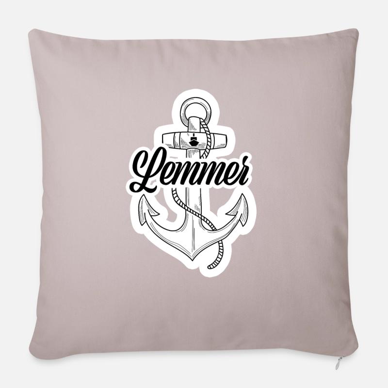 Lemmer Anker - Holland | Niederlande | De Lemmer - Sofakissenbezug 45 x 45 cm - helles Taupe