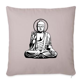 Young Buddha No.1_2c - Sofakissenbezug 45 x 45 cm - helles Taupe - Vorne