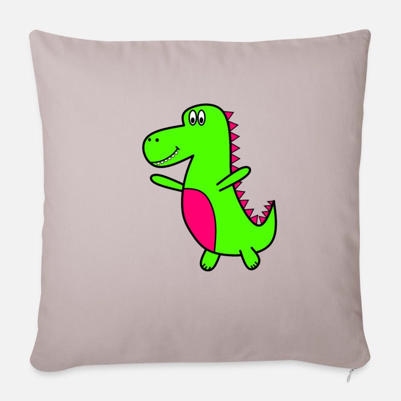 Dino - Housse de coussin décorative 45 x 45 cm - taupe clair