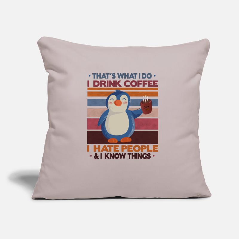 c'est ce que je fais pingouin deko pingu Housse de coussin décorative 45 x 45 cm