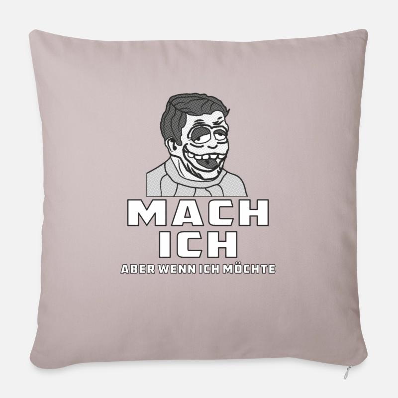 MANN MACH ICH - Sofakissenbezug 45 x 45 cm - helles Taupe