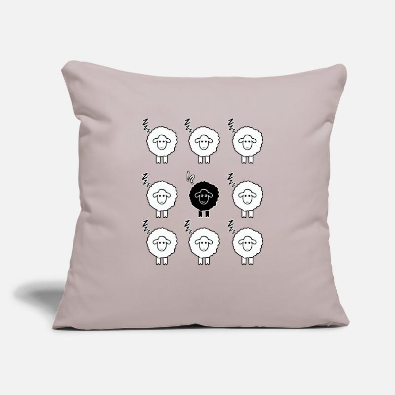 Mouton Noir Housse de coussin décorative 45 x 45 cm