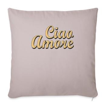 Ciao Amore - Sofa pillowcase 17,3'' x 17,3'' (45 x 45 cm) - light taupe - Front