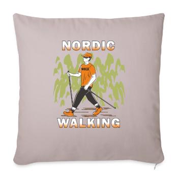 NORDIC WALKING - Sofakissenbezug 45 x 45 cm - helles Taupe - Vorne