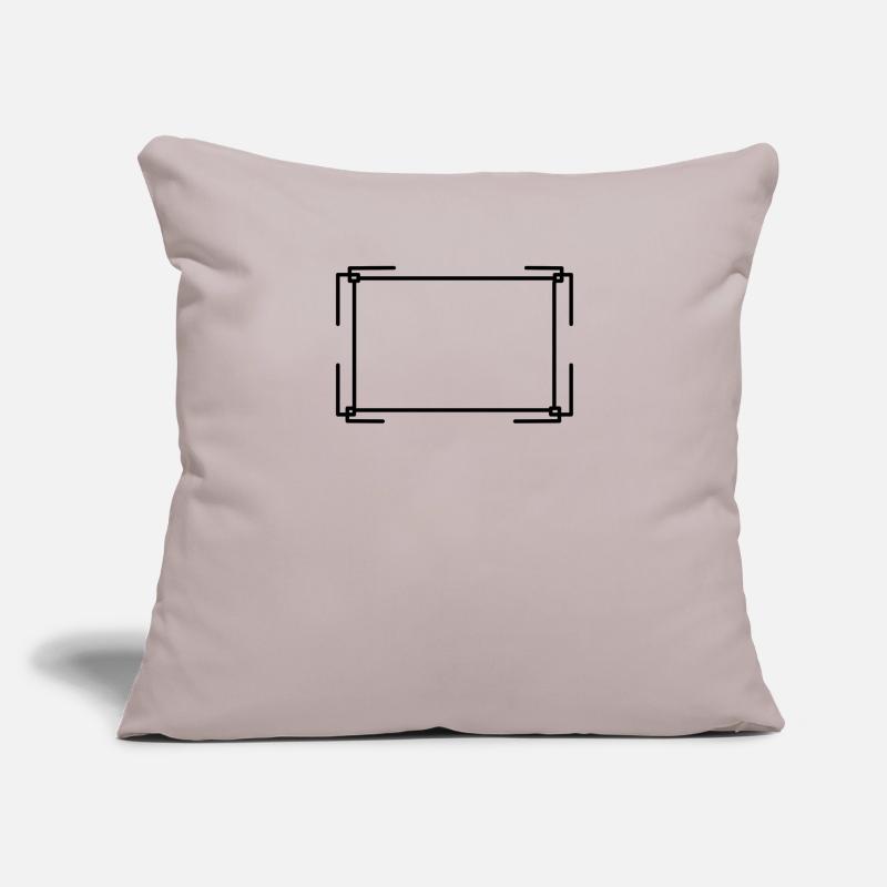 Rectangular frame in black basic text Sofa pillowcase 17,3'' x 17,3'' (45 x 45 cm)