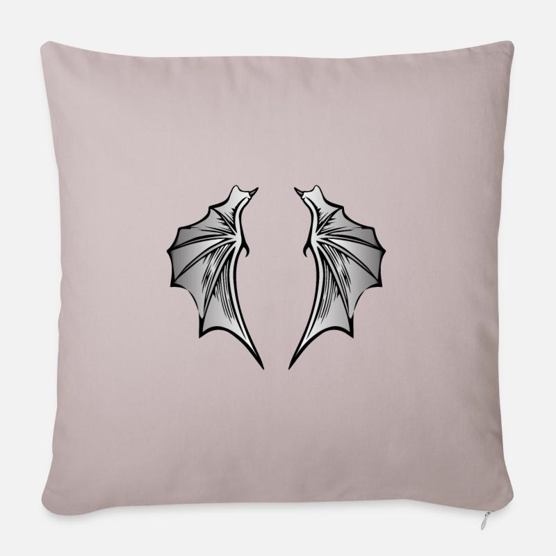 Wings: Devil - Sofakissenbezug 45 x 45 cm - helles Taupe