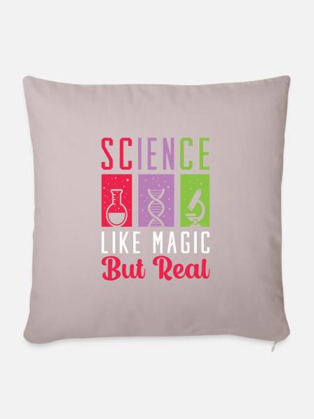 Science like magic but real shirt, Science, Magic - Sofakissenbezug 45 x 45 cm - helles Taupe