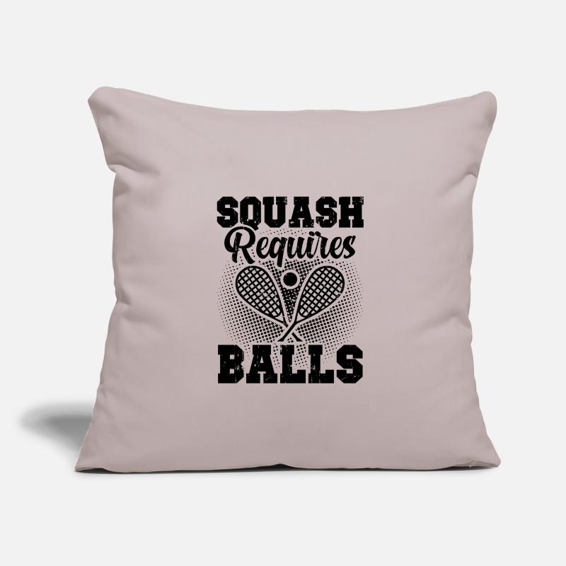 Squash Sport | Squasher Squashschläger Geschenke Sofakissenbezug 45 x 45 cm