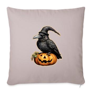 Halloween Raven 3 - Sofa pillowcase 17,3'' x 17,3'' (45 x 45 cm) - light taupe - Front