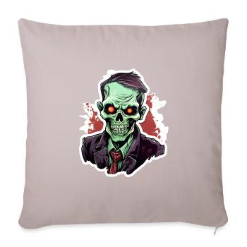 Zombie d’Halloween - Housse de coussin décorative 45 x 45 cm - taupe clair - Devant