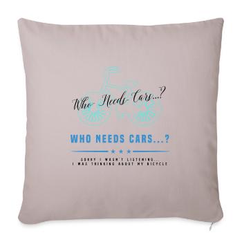 Cyclisme Funny Saying Cars V - Housse de coussin décorative 45 x 45 cm - taupe clair - Devant