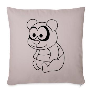 Panda Comic Animal - Sofa pillowcase 17,3'' x 17,3'' (45 x 45 cm) - light taupe - Front