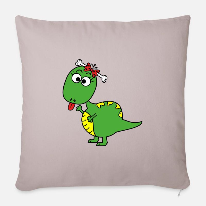 Dino - Sofakissenbezug 45 x 45 cm - helles Taupe