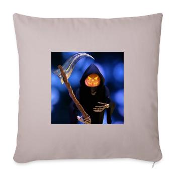 La Faucheuse pour Halloween - Housse de coussin décorative 45 x 45 cm - taupe clair - Devant