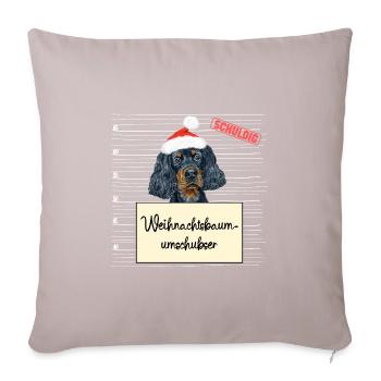 Weihnachtsbaum Umschubser Gordon Setter - Sofakissenbezug 45 x 45 cm - helles Taupe - Vorne