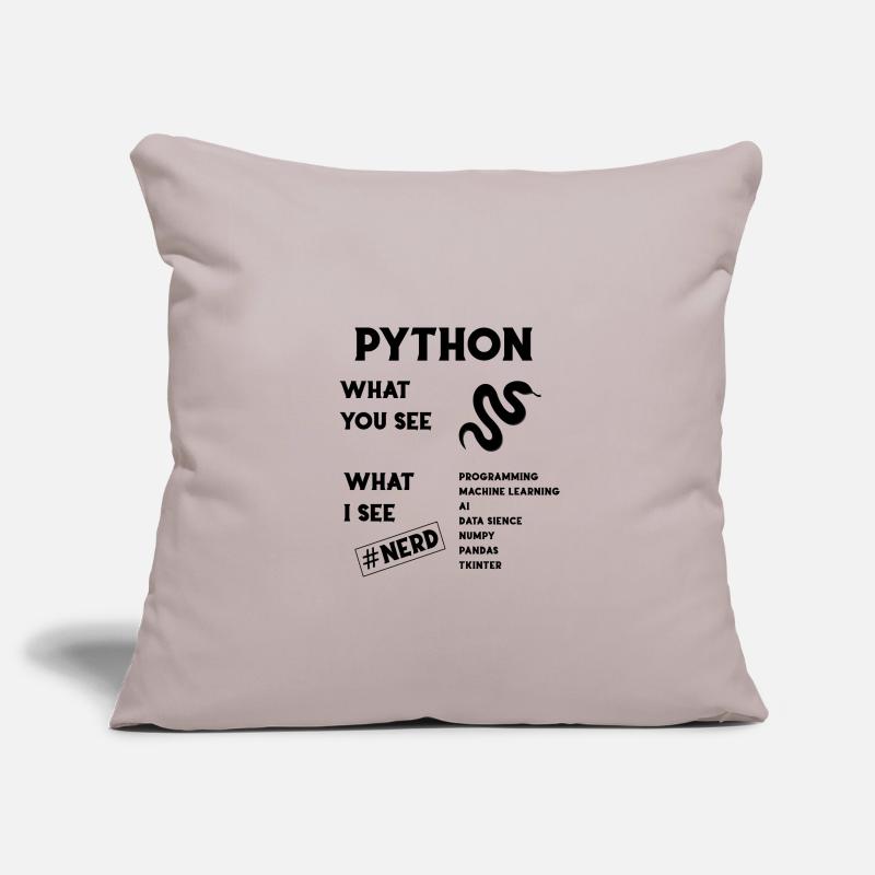 Python programming Sofa pillowcase 17,3'' x 17,3'' (45 x 45 cm)