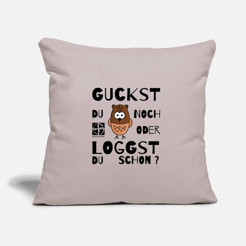 GEOCACHING - Guckst Du noch oder loggst du schon ? Sofakissenbezug 45 x 45 cm