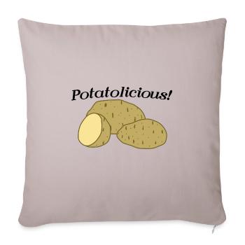 Potatolicious Vegetables Healthy Eating Potatoes - Sofa pillowcase 17,3'' x 17,3'' (45 x 45 cm) - light taupe - Front