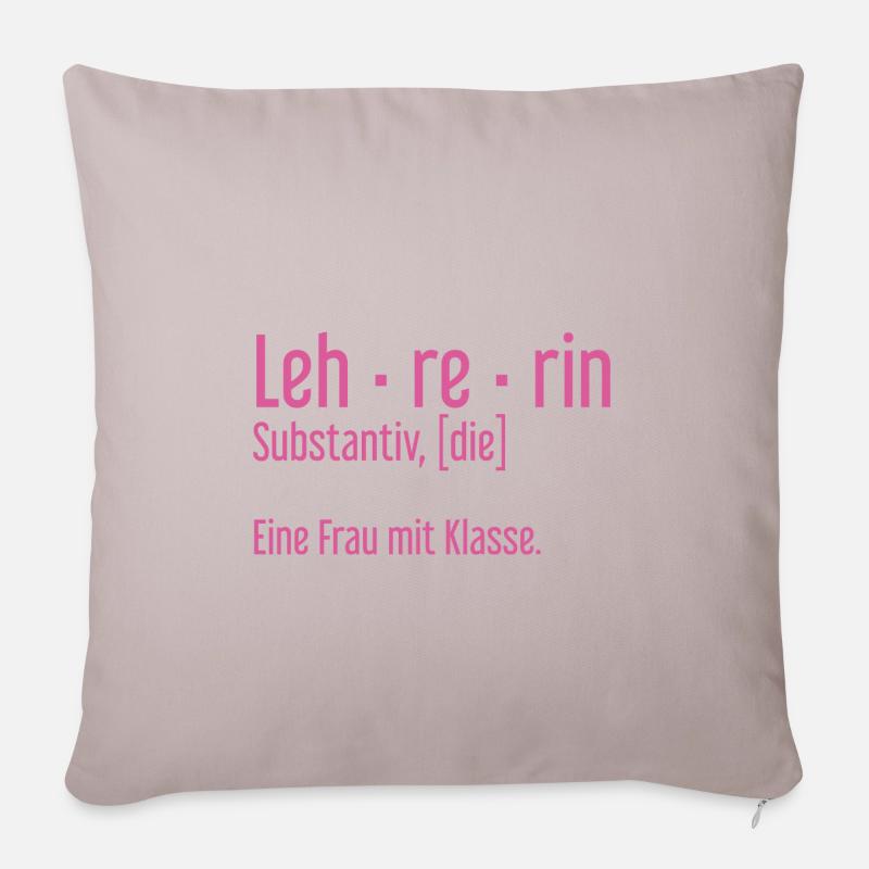 Lehrerin Lehrerinnen Schule Pädagogin Unterricht - Sofakissenbezug 45 x 45 cm - helles Taupe