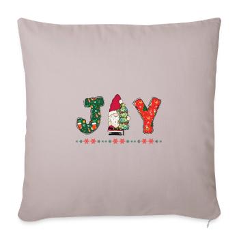 Frohe Weihnachten Weihnachtsmann Hohoho - Sofakissenbezug 45 x 45 cm - helles Taupe - Vorne
