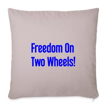 Freedom on Two Wheels - Cyclist Design - Sofa pillowcase 17,3'' x 17,3'' (45 x 45 cm) - light taupe - Front