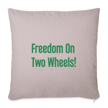 Freedom on Two Wheels - Cyclist Design - Sofa pillowcase 17,3'' x 17,3'' (45 x 45 cm) - light taupe - Front