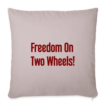 Freedom on Two Wheels - Cyclist Design - Sofa pillowcase 17,3'' x 17,3'' (45 x 45 cm) - light taupe - Front