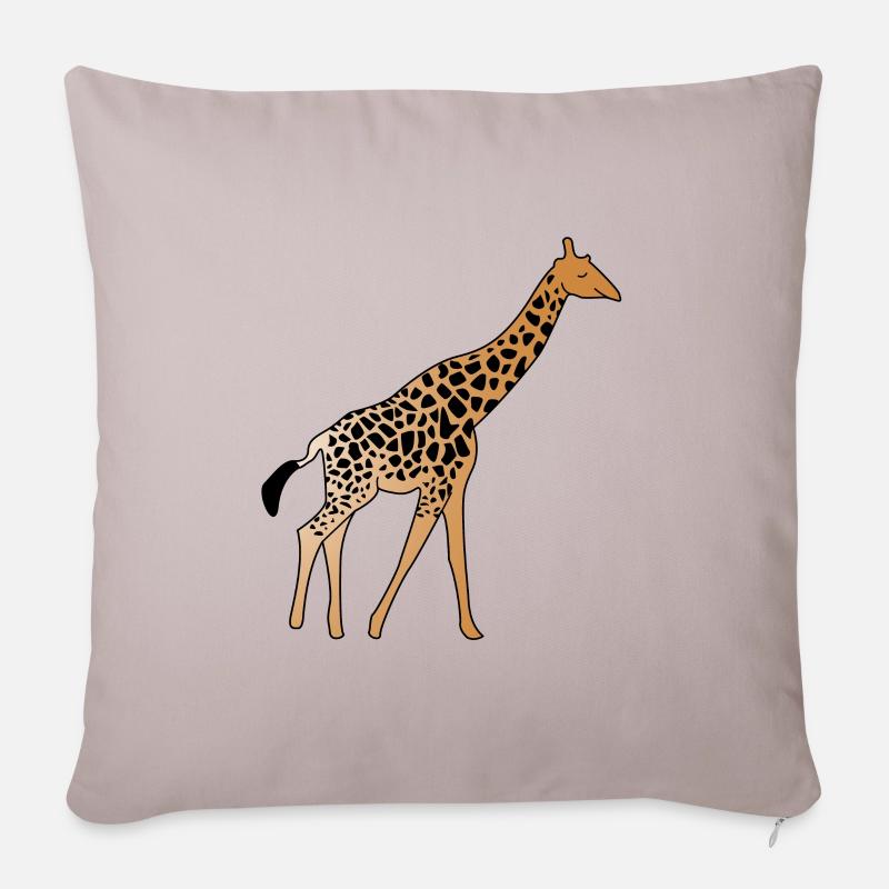Giraffe - Sofakissenbezug 45 x 45 cm - helles Taupe