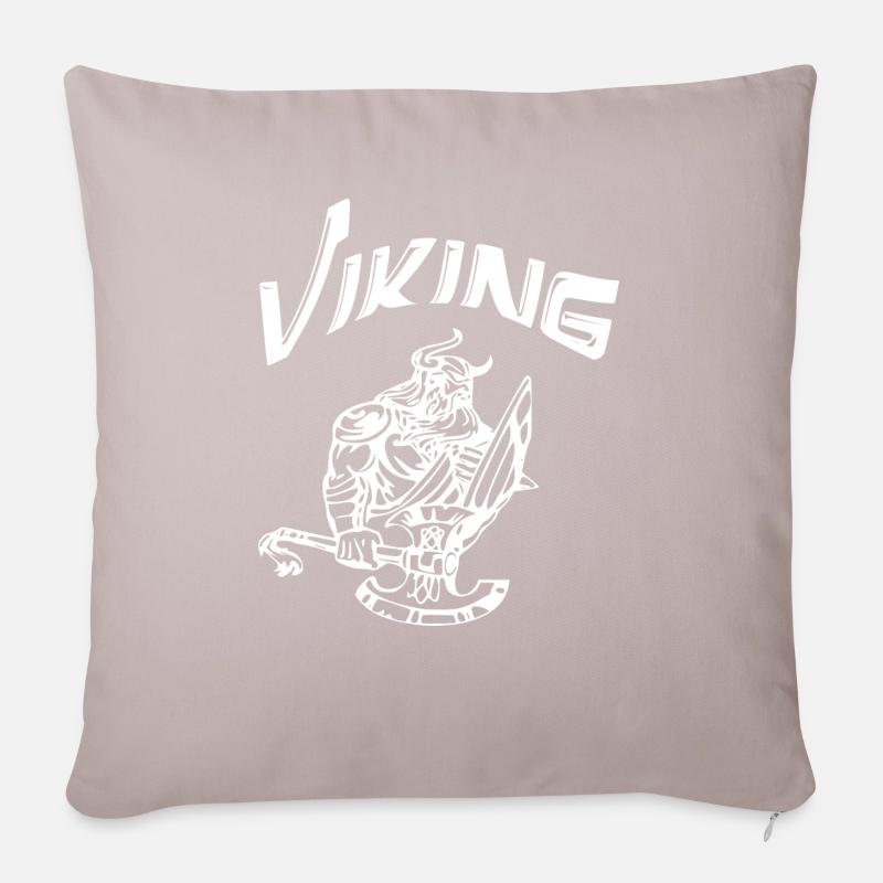 Viking Wikinger Weiß - Sofakissenbezug 45 x 45 cm - helles Taupe