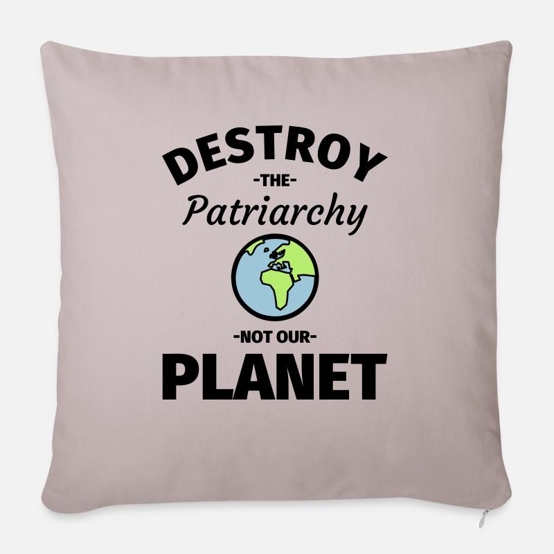 Féminisme féministe - Housse de coussin décorative 45 x 45 cm - taupe clair