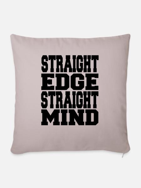 Straight Edge Straight Mind - Sofakissenbezug 45 x 45 cm - helles Taupe