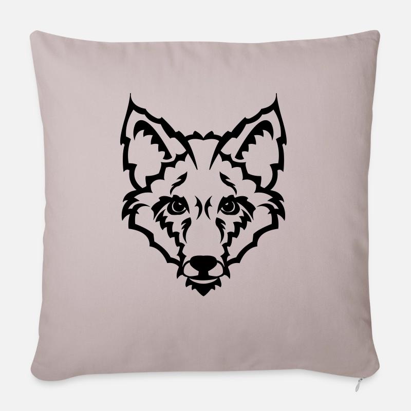 Fuchs - Sofakissenbezug 45 x 45 cm - helles Taupe