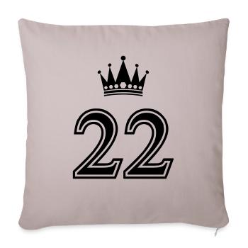 22 couronnes - Housse de coussin décorative 45 x 45 cm - taupe clair - Devant